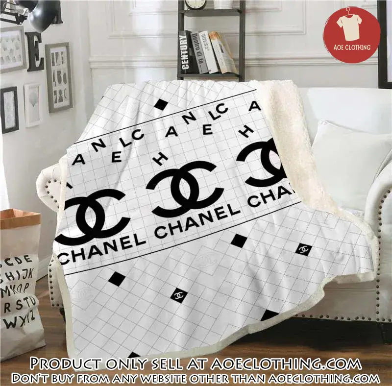 Chanel white fashion luxury brand fleece blanket comfortable blanket aoe0838105